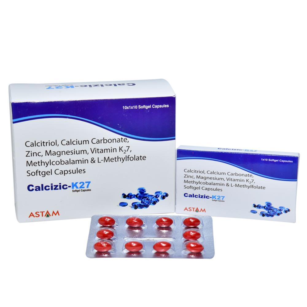 Calcitriol 0.25Mcg + Calcium Carbonate 500Mg + Vitamin K2- 7 45Mcg + Mecobalamin 1500Mcg + Magnesium 50Mg + Boron 1.5Mg  + Zinc Sulphate 7.5Mg Soft Gelatin Capsules