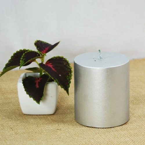 4 Inch Silver Scented Candles