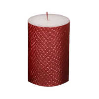 Red Printed Scented Pillar Candles
