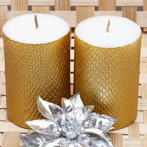 Yellow Scented Pillar Candles