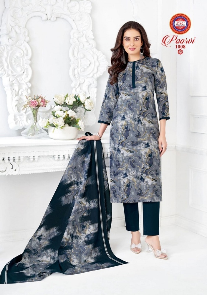 Jsc Poorvi Vol-1  Dress Material