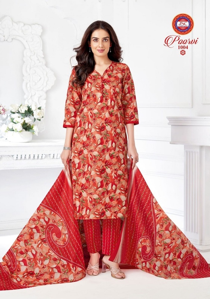 Jsc Poorvi Vol-1  Dress Material