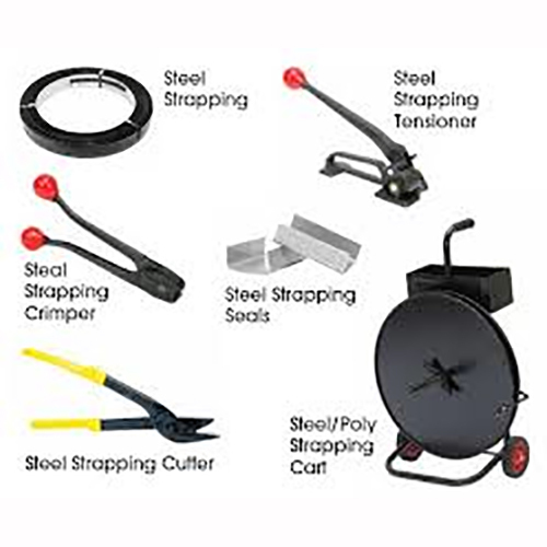 Tensioner Tool, Crimper and Cutter for Steel Strapping