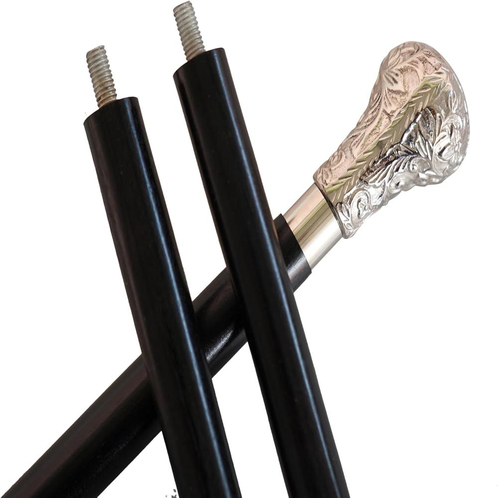 Brass Walking Stick - Color: Black And Silver