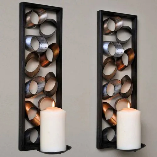 Wall Mounted Candle Holder Set