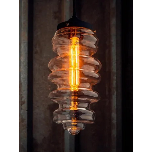 Spiral Glass Hanging Lantern