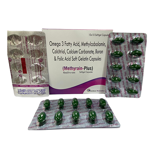 Omega 3 Fatty Acid Methylcobalamin Calcitriol Calcium Carbonate Boron And Folic Acid Soft Gelatin Capsules