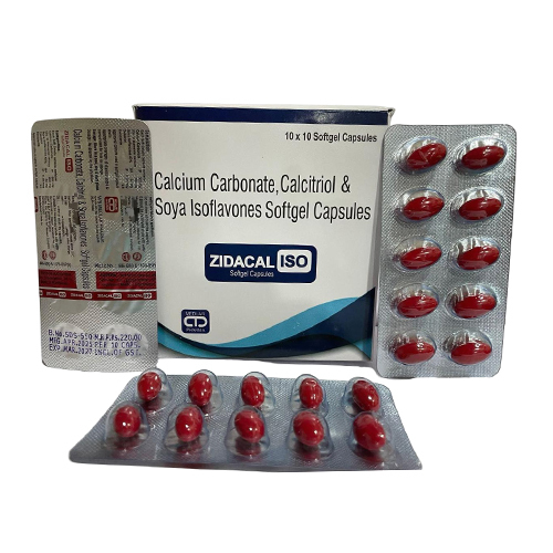 Calcium Carbonate Calcitrio And Soya Isoflavones Softgel Capsules