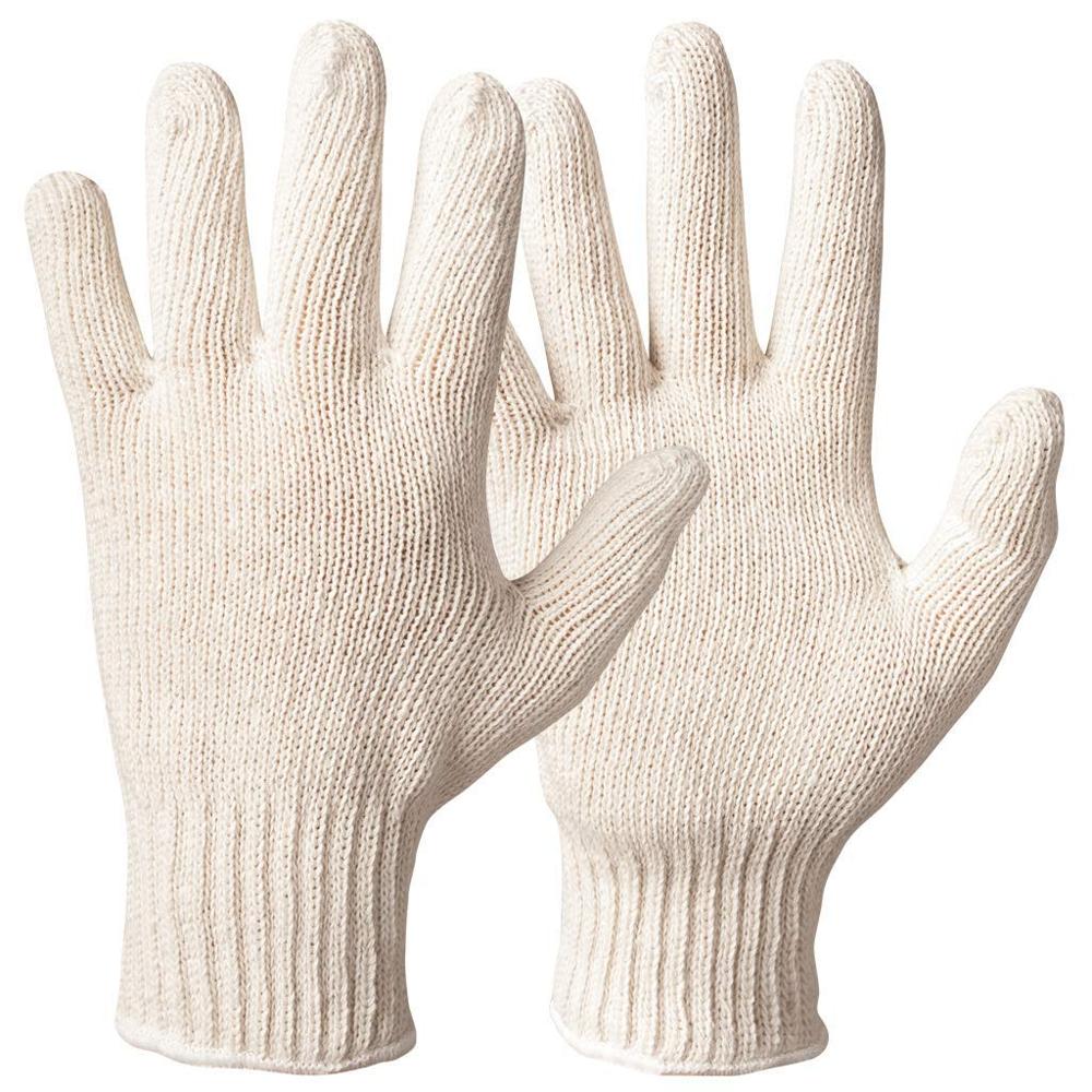 Poly Cotton Knitted Gloves - Color: Gray