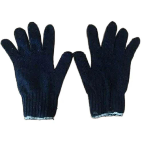 Poly Cotton Knitted Gloves - Color: Gray
