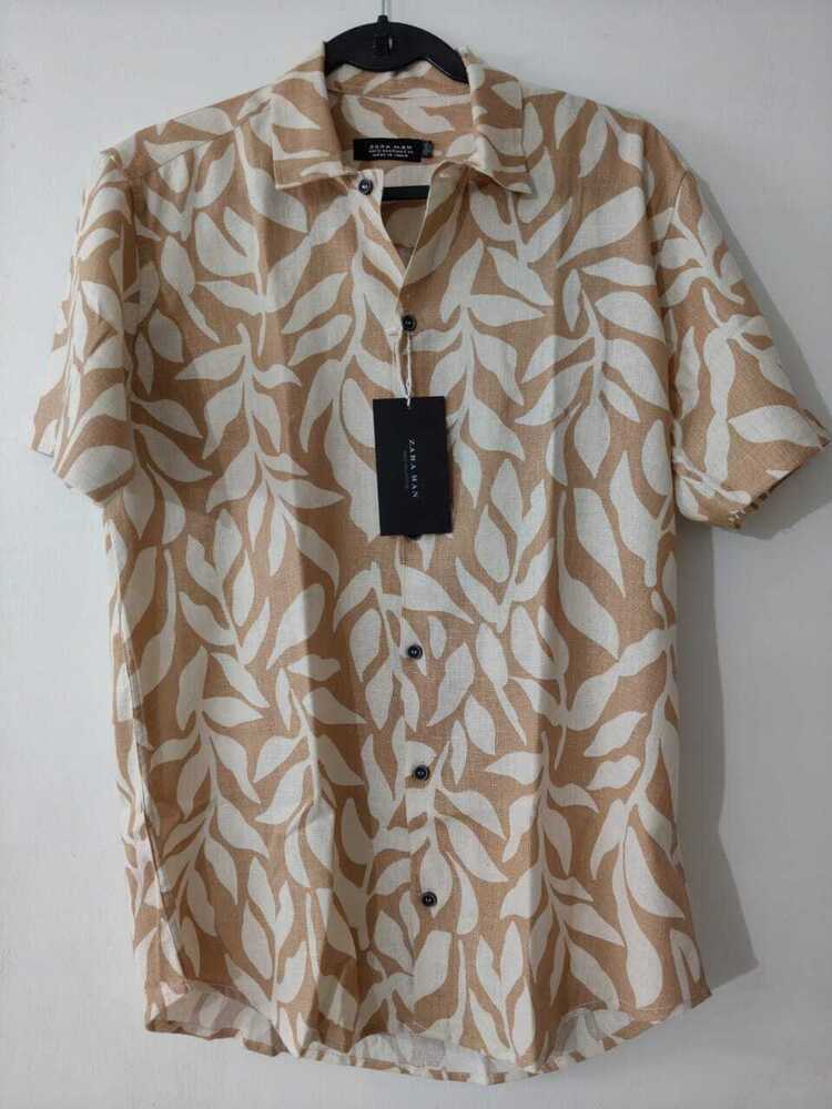 Cotton linen mens shirt
