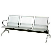 Stainless Steel Three Sitting Visitor Chair