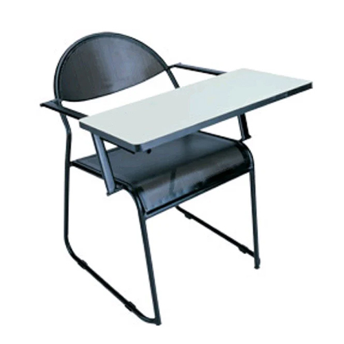 Study Chair With Writing Pad - Color: Black