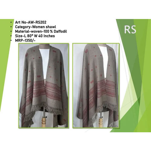 Aw Rs202 Woolen Shawls - Color: Grey