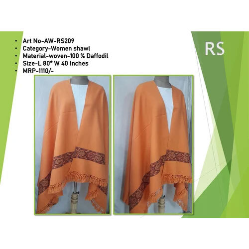 Aw Rs209 Woolen Shawls - Color: Multicolour