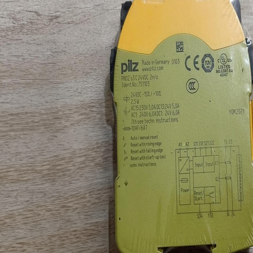 Pilz Safety Relay 751103 - Color: Yellow