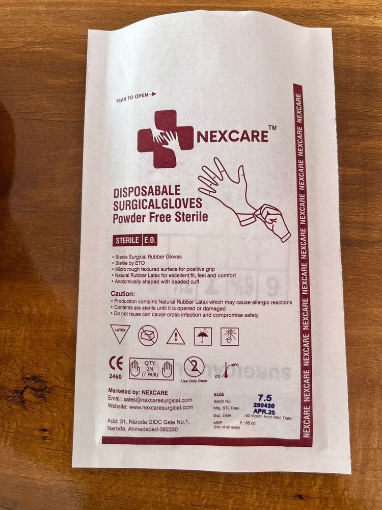 Powder Free Sterile Gloves - Color: White