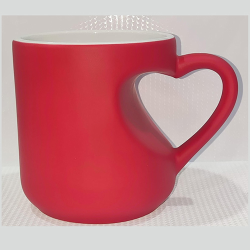 Sublimation Magic Mug Heart Cut Handle