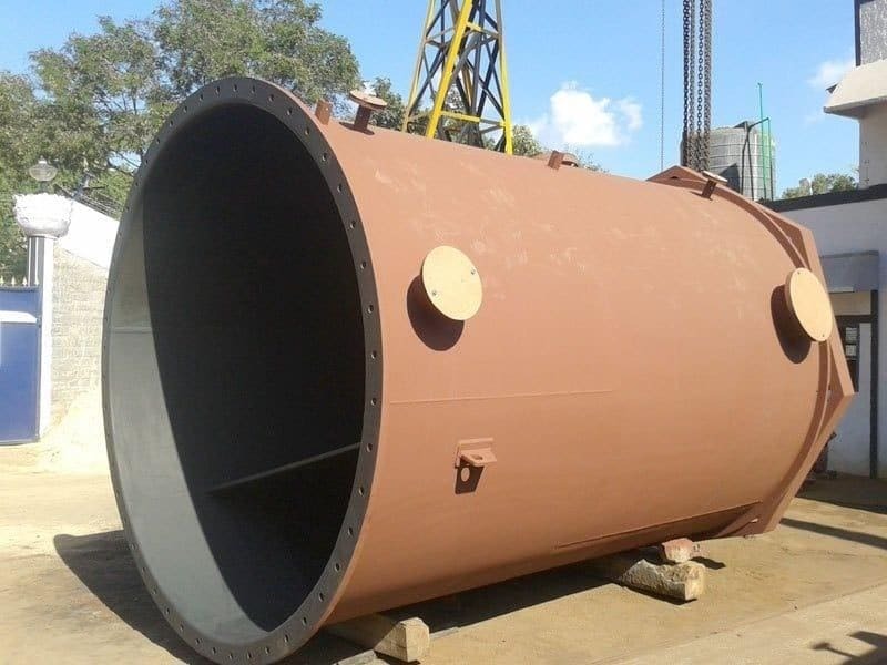 Rubber Lining On Tank - Material: Steel