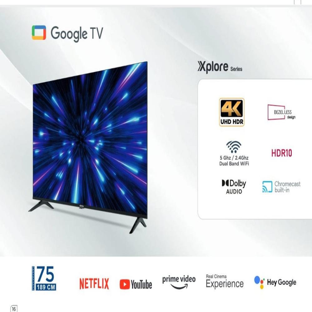 Elista 75 Inch Xplore Series Led Tv - Color: Black