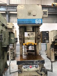 1691 Komatsu C Frame Single Crank Press - 60 Tons Capacity, 150mm Stroke, 350mm Die Height, 70mm Adjustment, 4085 Spm, 500x400mm Slide, 900x550mm Bolster