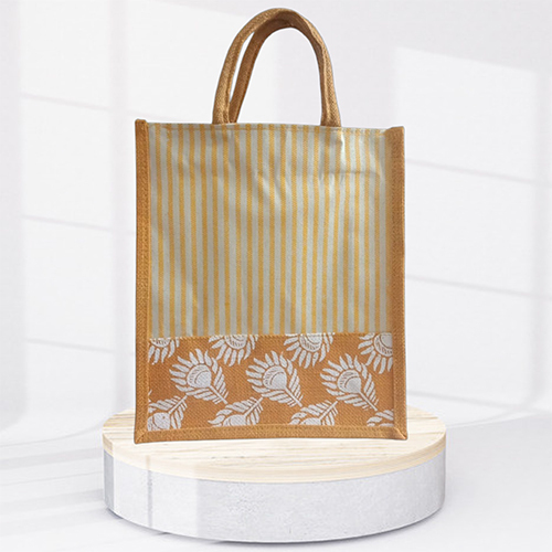 10x11x5 8 GSM Orange Canvas Jute Bag