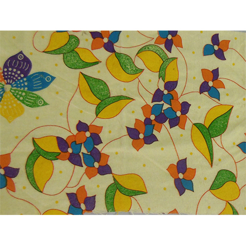 Printed Floral Flannel Fabric