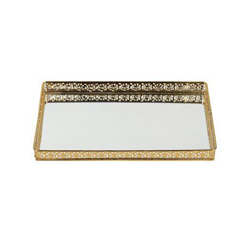 Rectangle Gold Pated Perfume Tray