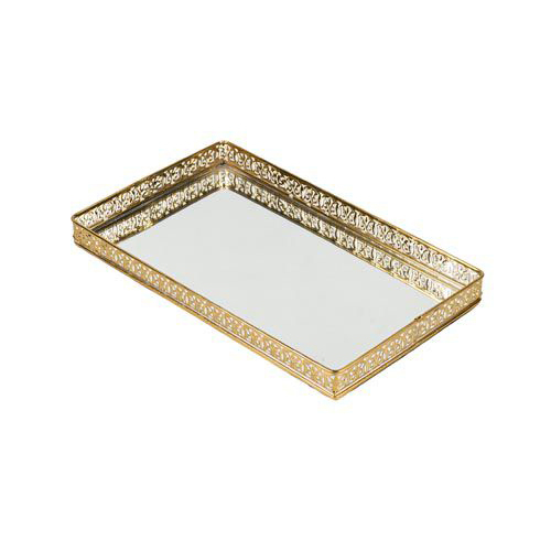 Rectangle Gold Pated Perfume Tray