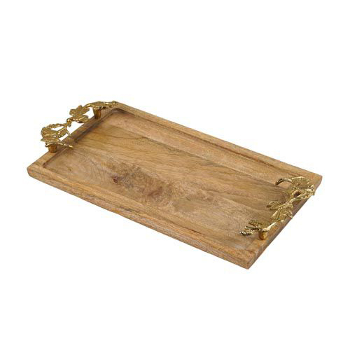 Wooden Serving Tray - Color: Light Brown