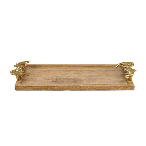 Wooden Serving Tray - Color: Light Brown