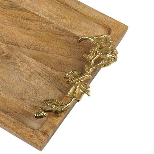 Wooden Serving Tray - Color: Light Brown