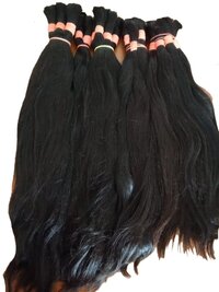 Black Virgin Remy Bulk Hair, 20 Inch