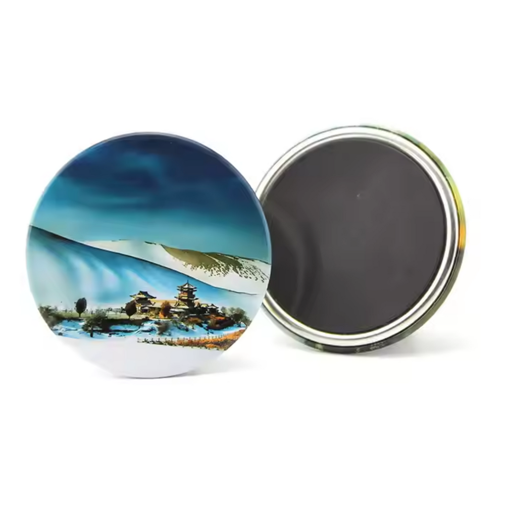 Round Customised Fridge Magnet - Color: Multicolors