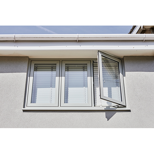 Upvc Casement Windows - Color: White And Teak