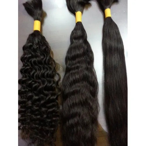 12A Grade Bulk Human Hair Braiding Indian Hair Weaving Export Quality