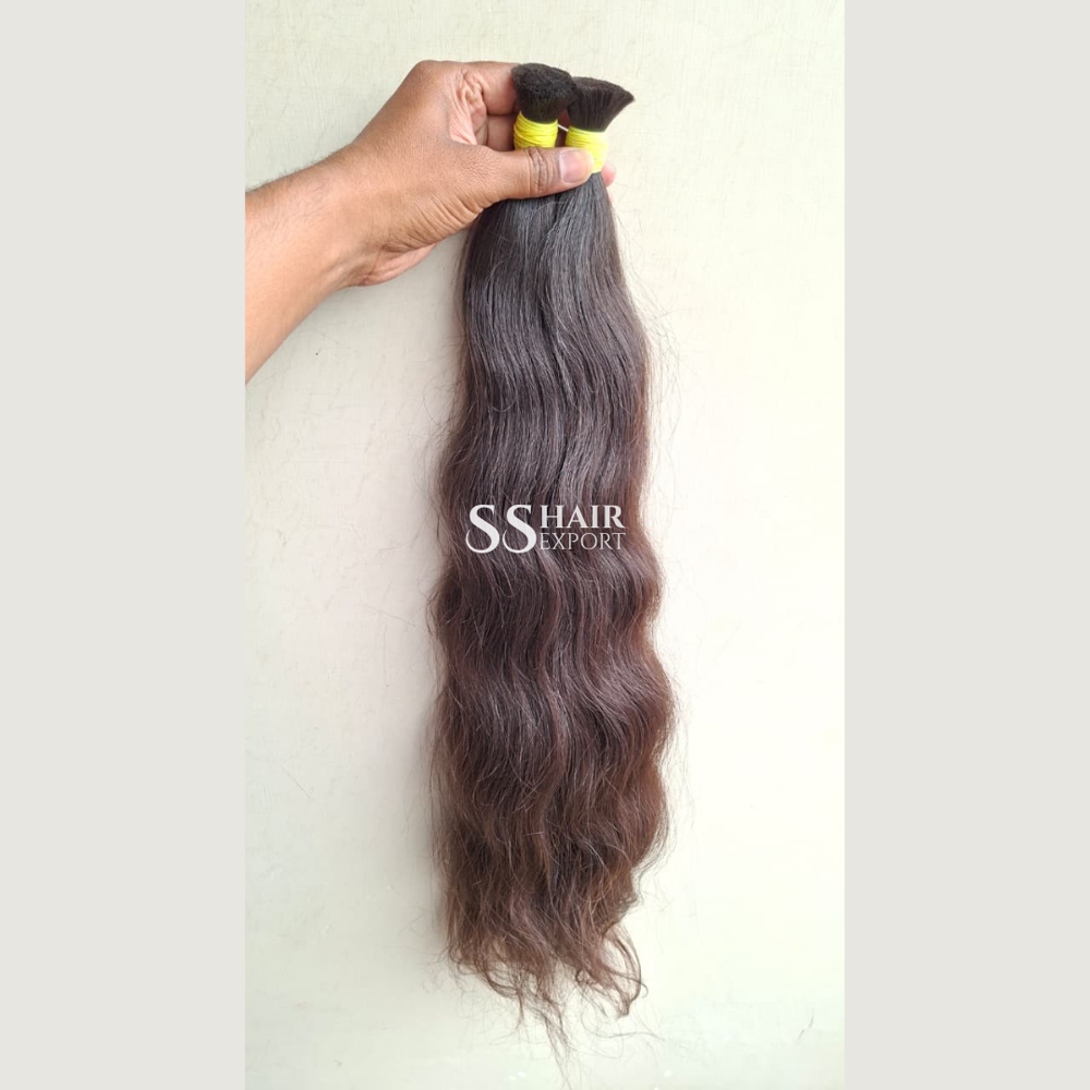 12A Grade Bulk Human Hair Braiding Indian Hair Weaving Export Quality