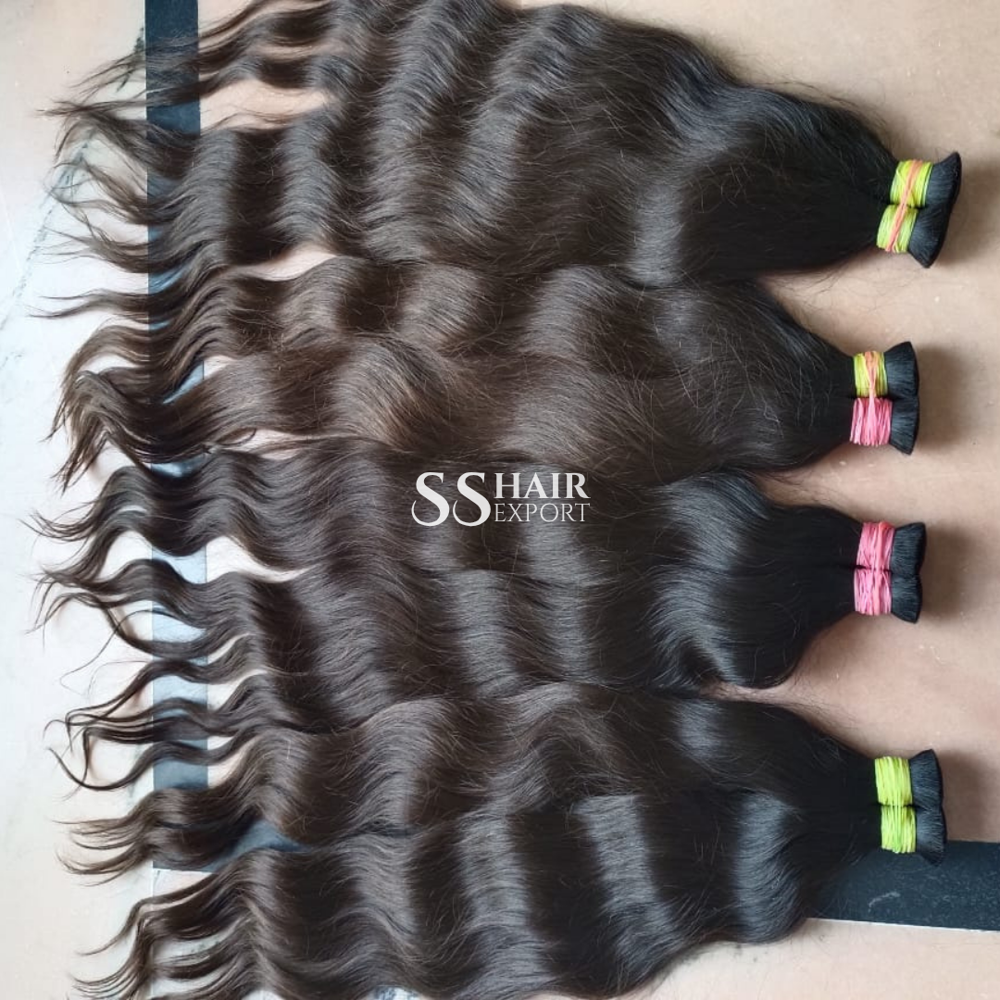 Bulk Hair Indian Remy Human Hair Natural Weaving Braids Export Quality