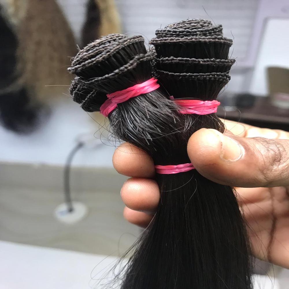 Hand tied weft human hair