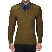 Acrylic Unisex Woolen Army And Police Sweater