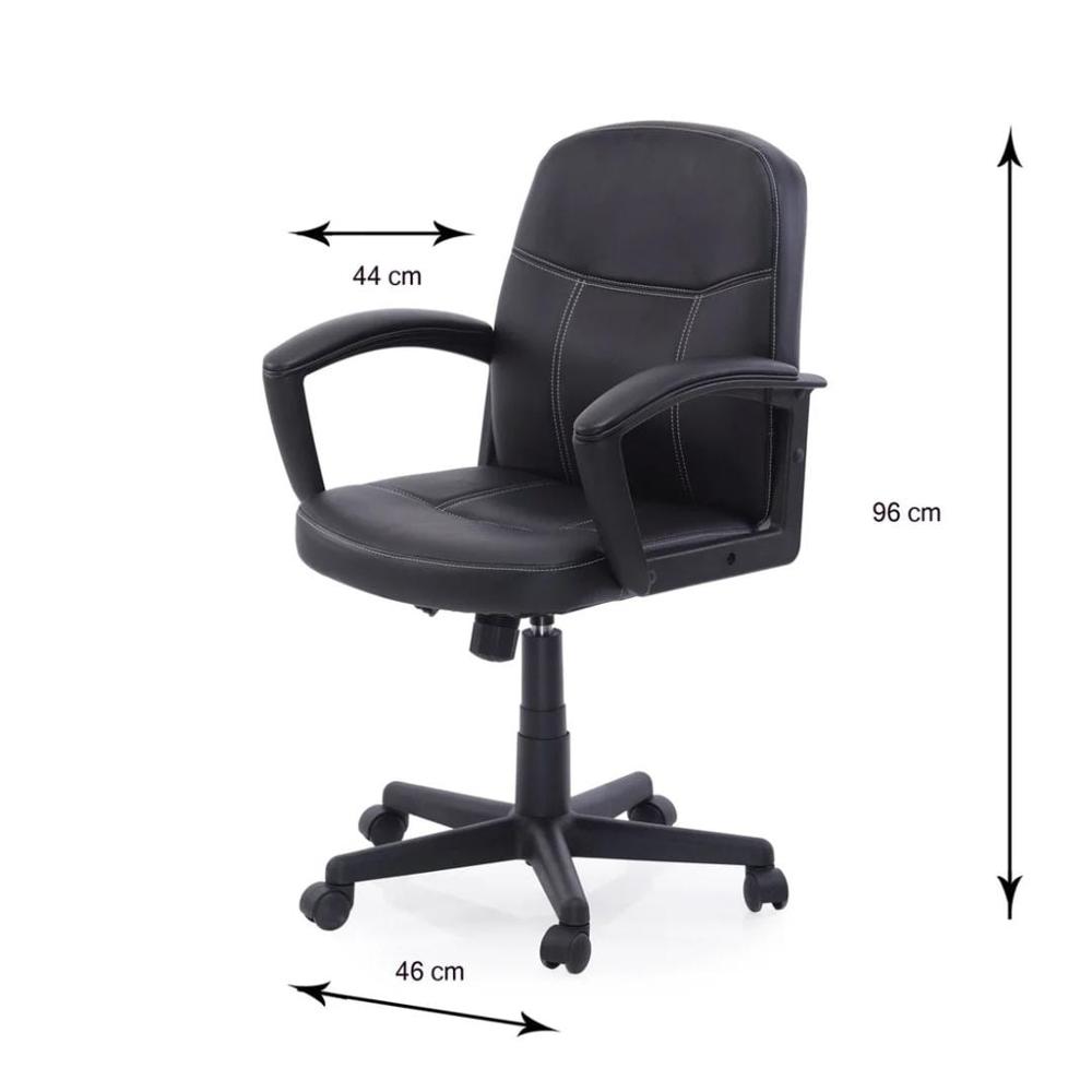 NILKAMAL MAYOR LEATHERETTE OFFICE CHAIR (LOW BACK)