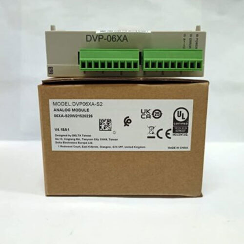 Delta DVP06XA-S2 Analog O PLC Expansion Module 4AI 2AO