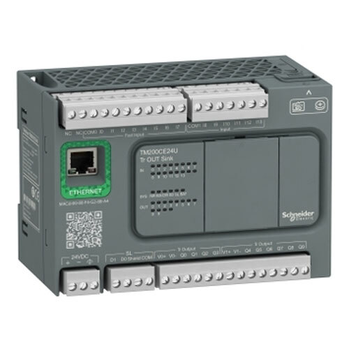 TM200CE24U Schneider Electric Modicon M200 Series PLC, 24 I O, DC Power, Embedded Ethernet