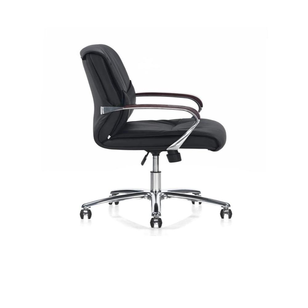NILKAMAL BOSS LEATHERETTE OFFICE CHAIR (MED BACK)