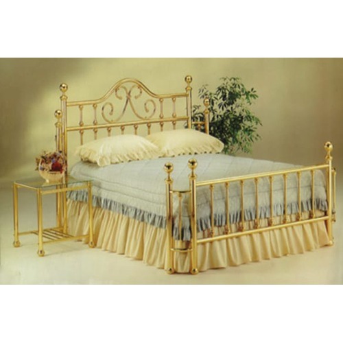 Modern Brass Bed - Color: Golden