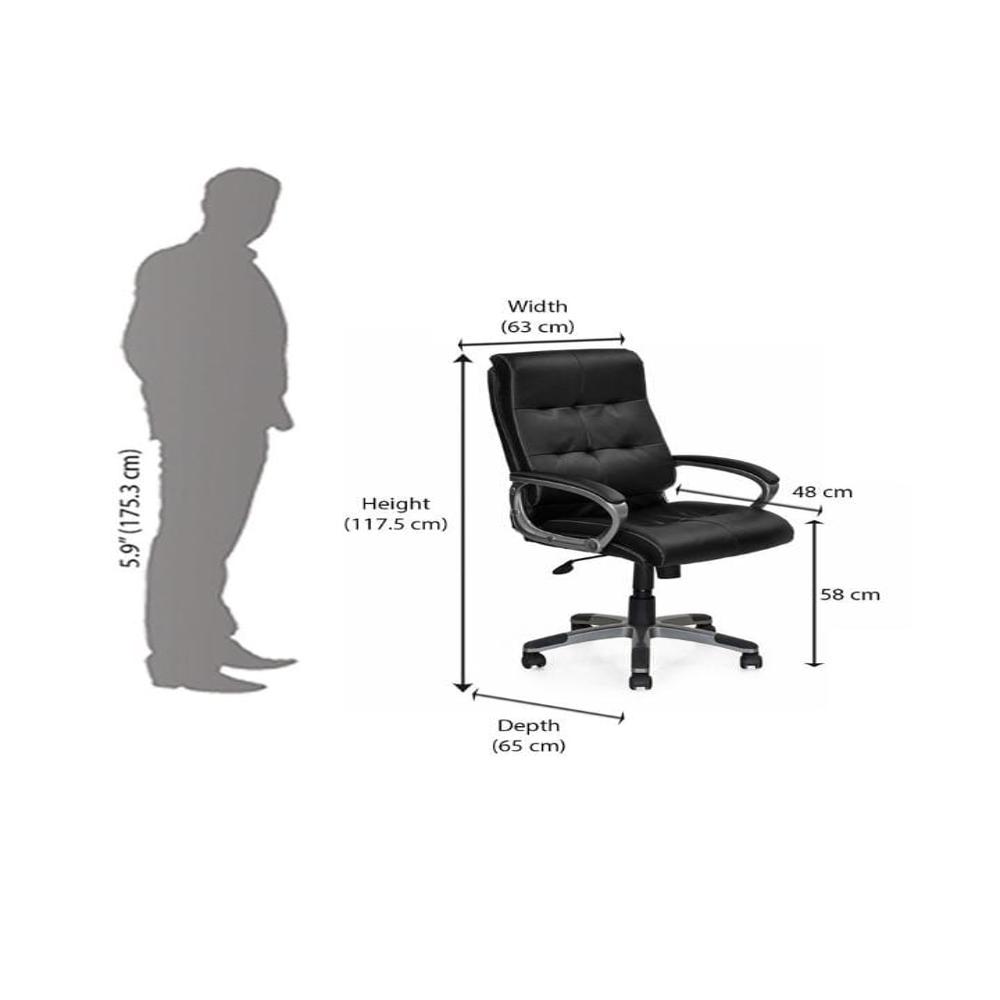 NILKAMAL VENTO LEATHERETTE OFFICE CHAIR ( HIGH BACK) 