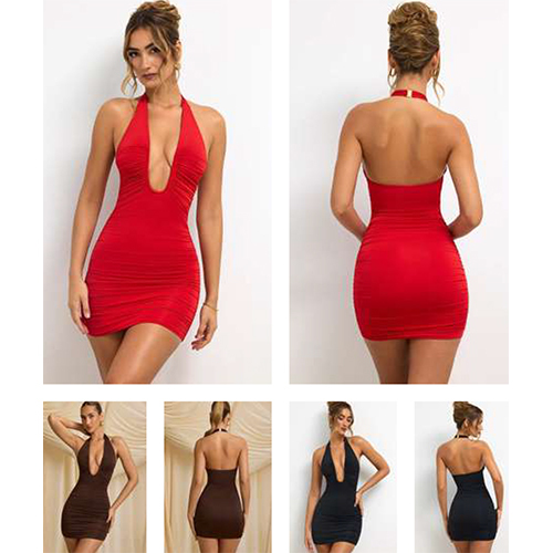 Lycra  Backless Bodycon