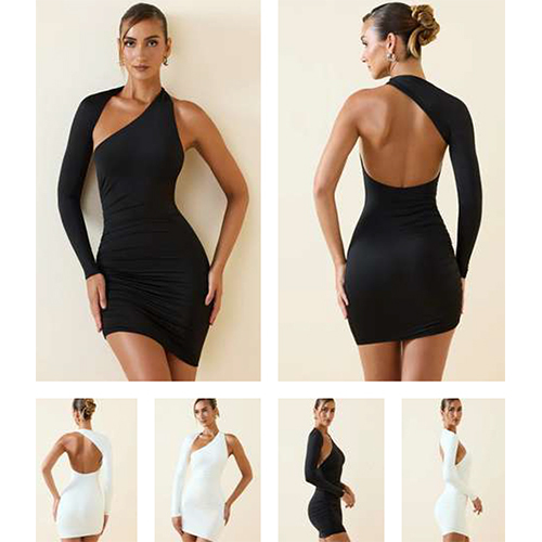 Off Shoulder Stylish Bodycon Dress - Color: Different Available