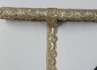 Embroidery Sequence Golden Colour Lace