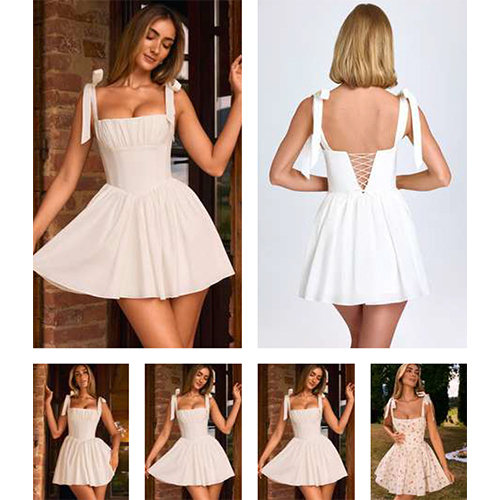 Short Lycra White Dress